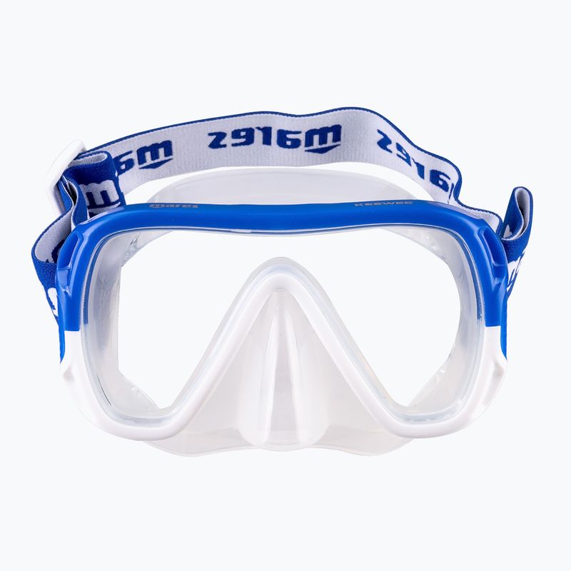 Set de snorkeling Mares Combo Keewee blue/white/clear 2