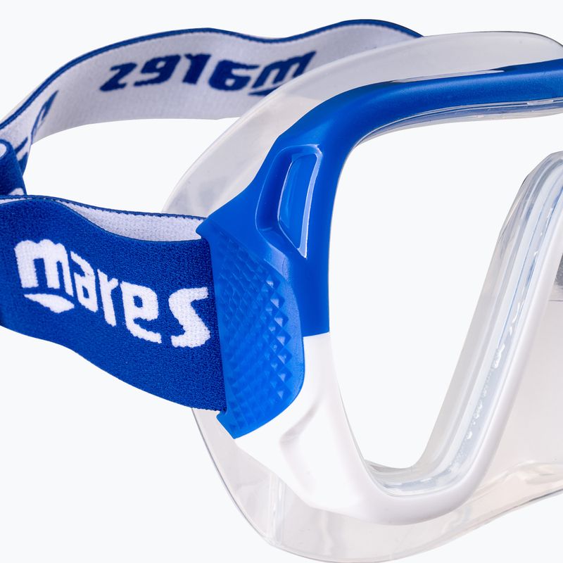 Set de snorkeling Mares Combo Keewee blue/white/clear 4