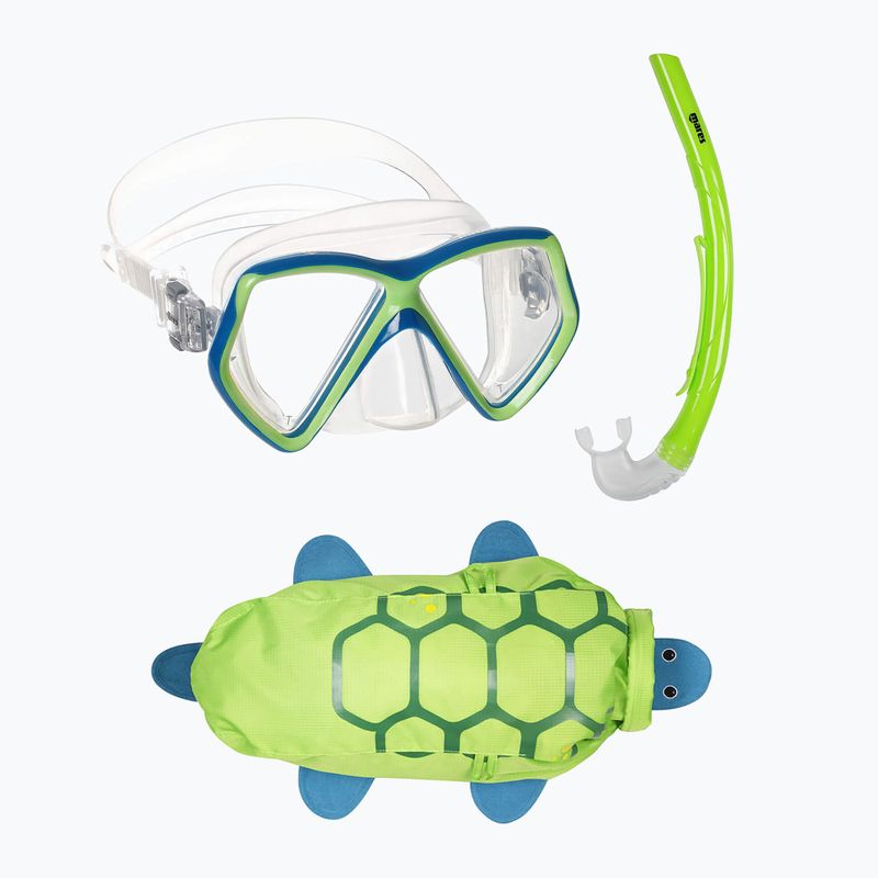 Set de snorkeling pentru copii Mares Combo Zoo green