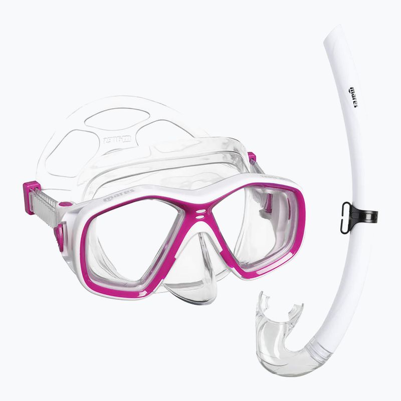 Set de snorkeling pentru copii Mares Tapu Jr pink/white/clear