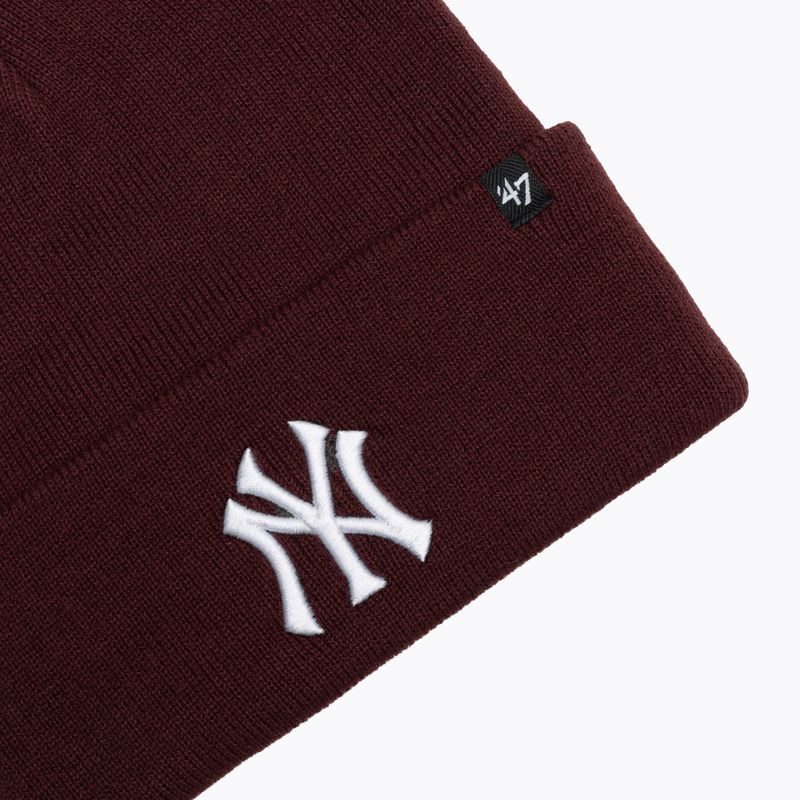 Căciulă de iarnă 47 Brand MLB New York Yankees Haymaker dark maroon 3