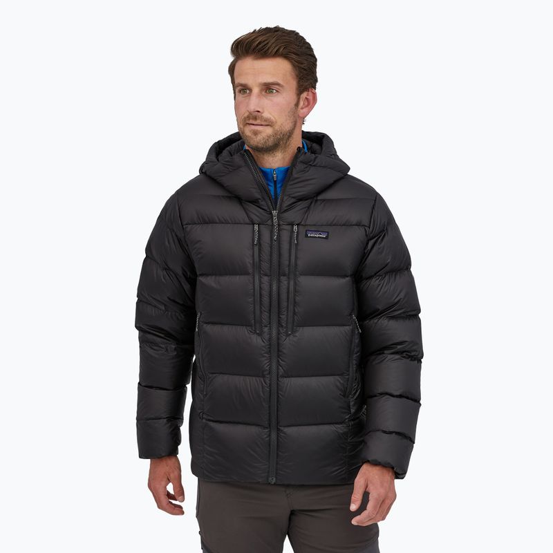 Geacă cu puf pentru bărbați Patagonia Fitz Roy Down Hoody black