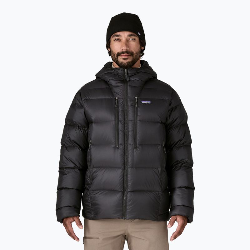 Geacă cu puf pentru bărbați Patagonia Fitz Roy Down Hoody black