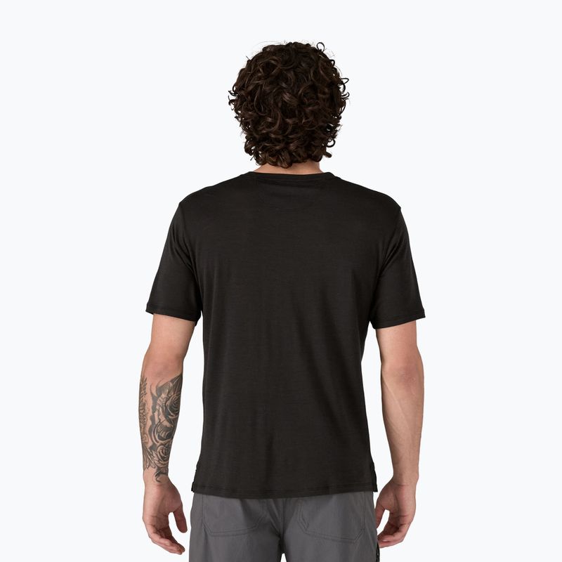 Tricou pentru bărbați Patagonia Cap Cool Merino Blend Graphic Shirt heritage header/black 2