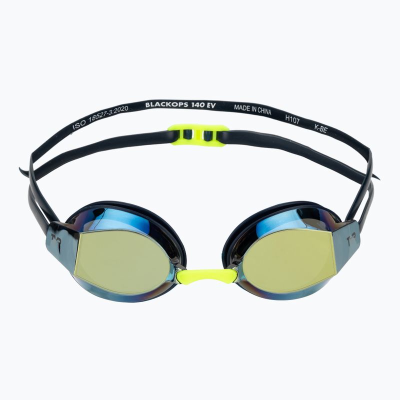 Ochelari de înot TYR Blackops 140 Ev Racing Mirrored gold/navy/yellow 2