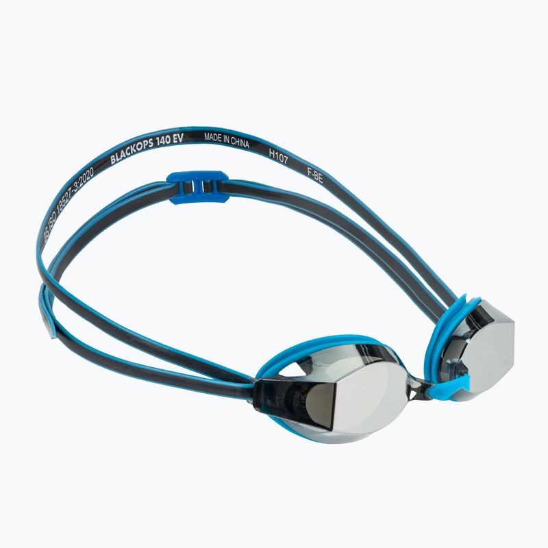 Ochelari de înot pentru copii TYR Blackops 140 Ev Racing Mirrored silver/ blue/ black