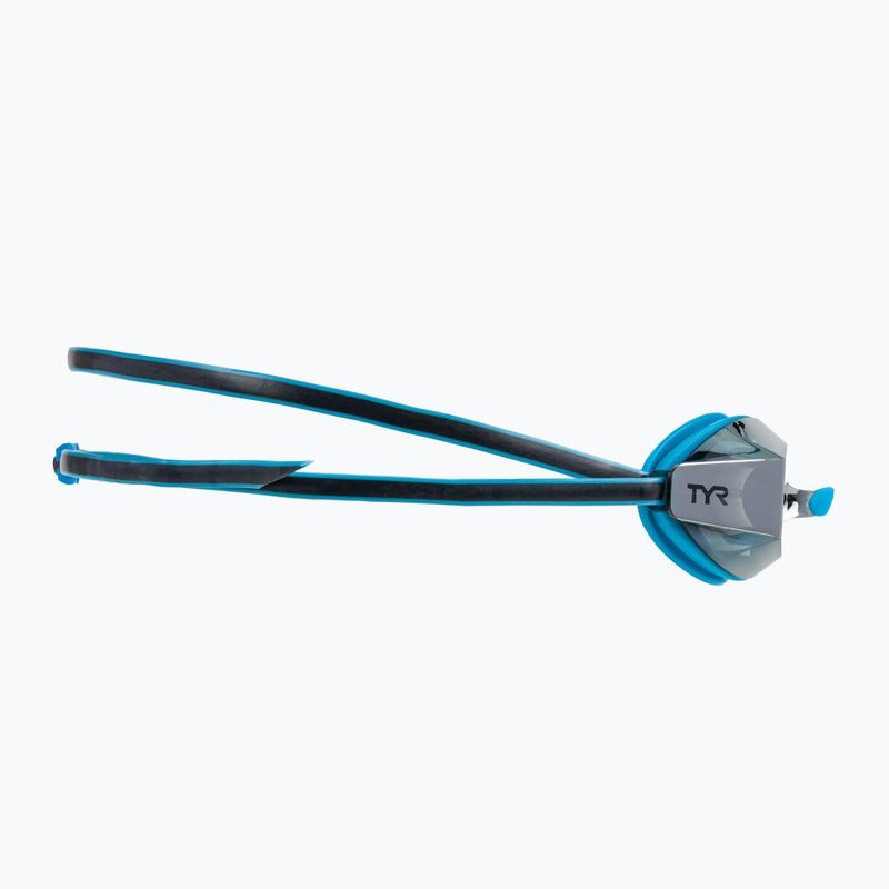Ochelari de înot pentru copii TYR Blackops 140 Ev Racing Mirrored silver/ blue/ black 3