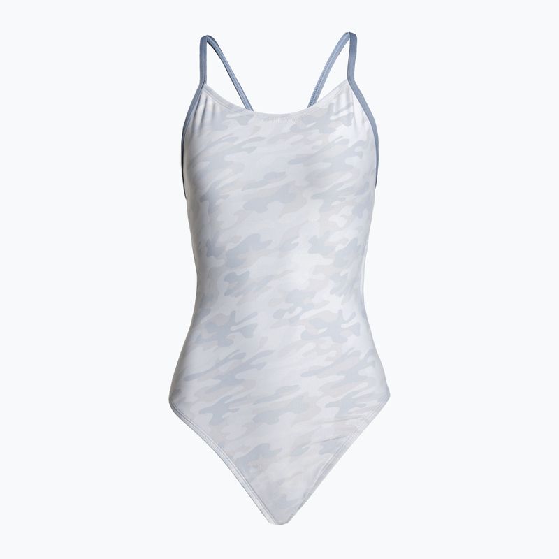 Costum de baie o piesă pentru femei TYR Whiteout Camo Cutoutfit alb CWCM_100_28