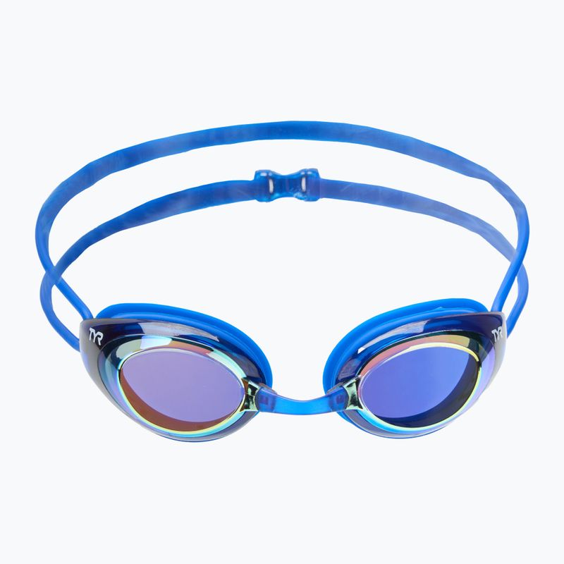 Ochelari de înot  TYR Blackhawk Racing Mirrored gold/ royal 2