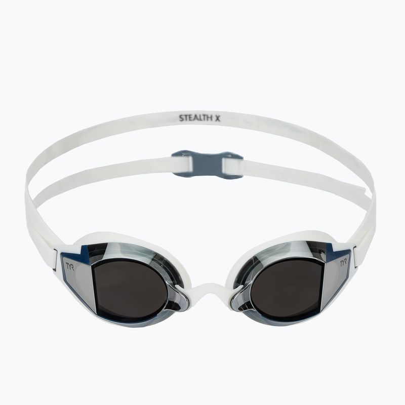Ochelari de înot TYR Stealth-X Performance Mirrored silver/ white/ white 2