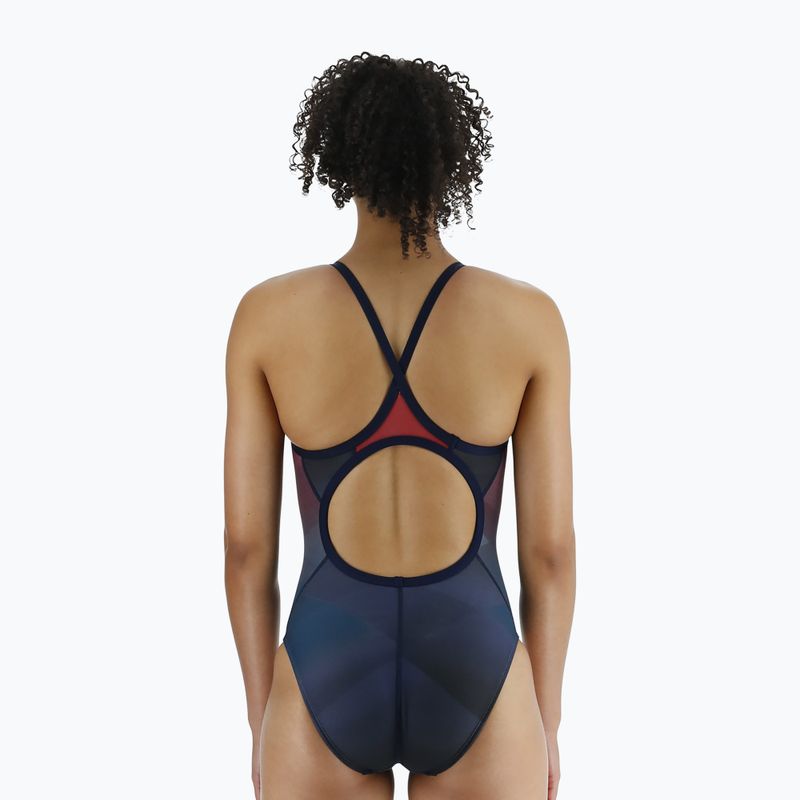 Costum de baie o piesă pentru femei TYR Forge Diamondfit roșu/multi 6
