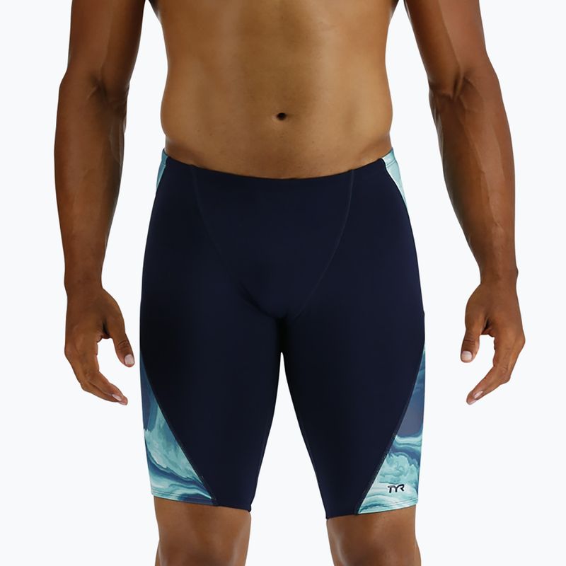 Costume de baie pentru bărbați TYR Mezio Blade teal/multi 4