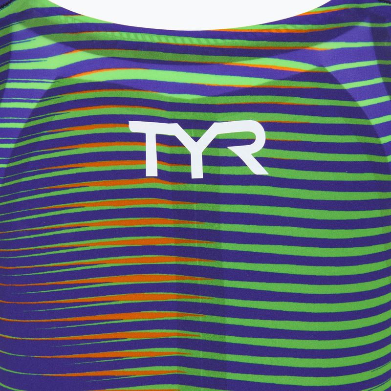 Costum de baie întreg pentru femei TYR Avictor 2.0 Luminins Open Back elec lime 3