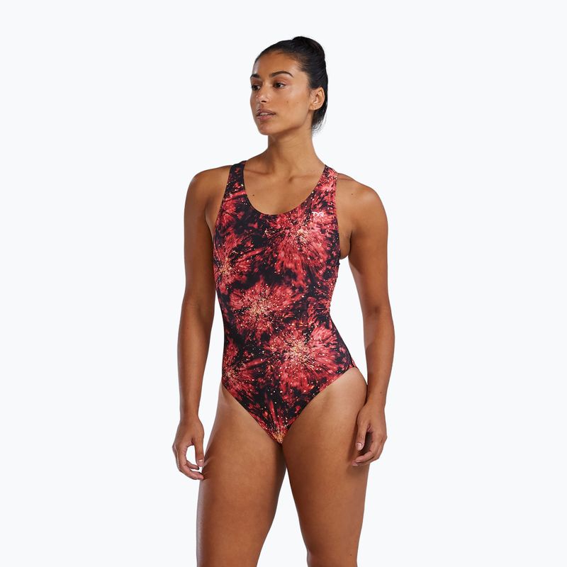 Costum de baie pentru femei dintr-o piesă TYR Durafast Elite Radiant Flare Maxfit red 3