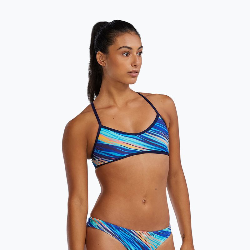 Partea de sus a costumului de baie TYR Riptidal Trinity teal/orange 4