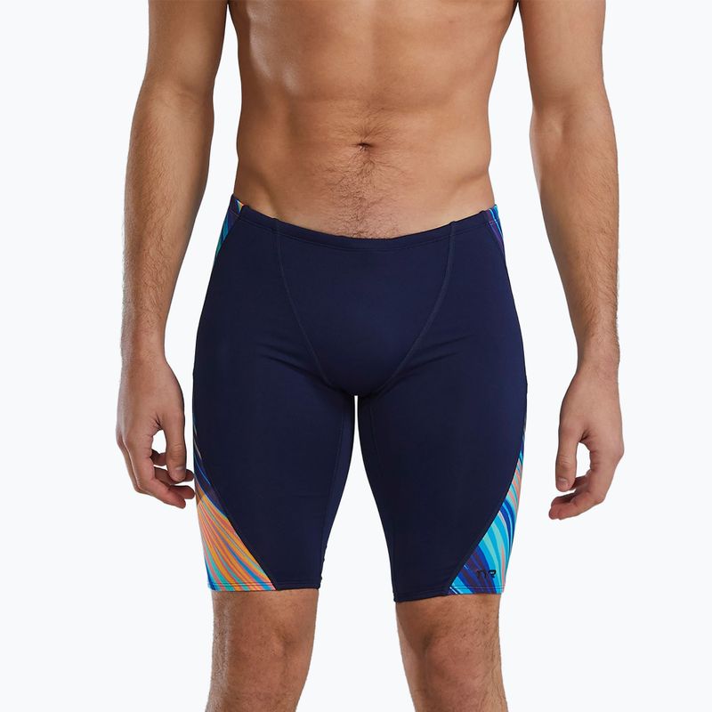 Boxeri de înot pentru bărbați TYR Durafast Elite Riptidal Jammer teal/orange 5