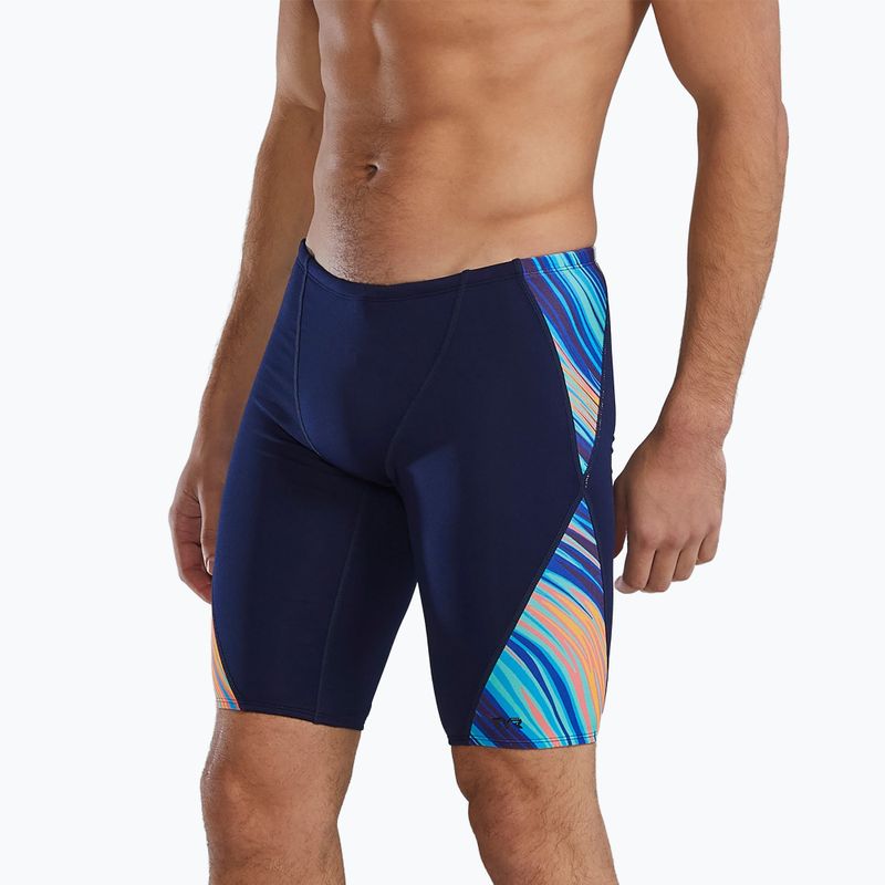 Boxeri de înot pentru bărbați TYR Durafast Elite Riptidal Jammer teal/orange 7