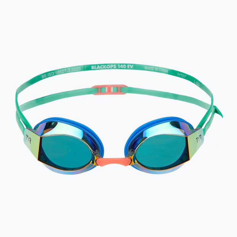 Ochelari de înot TYR Blackops 140 Ev Racing Mirrored blue/green 2