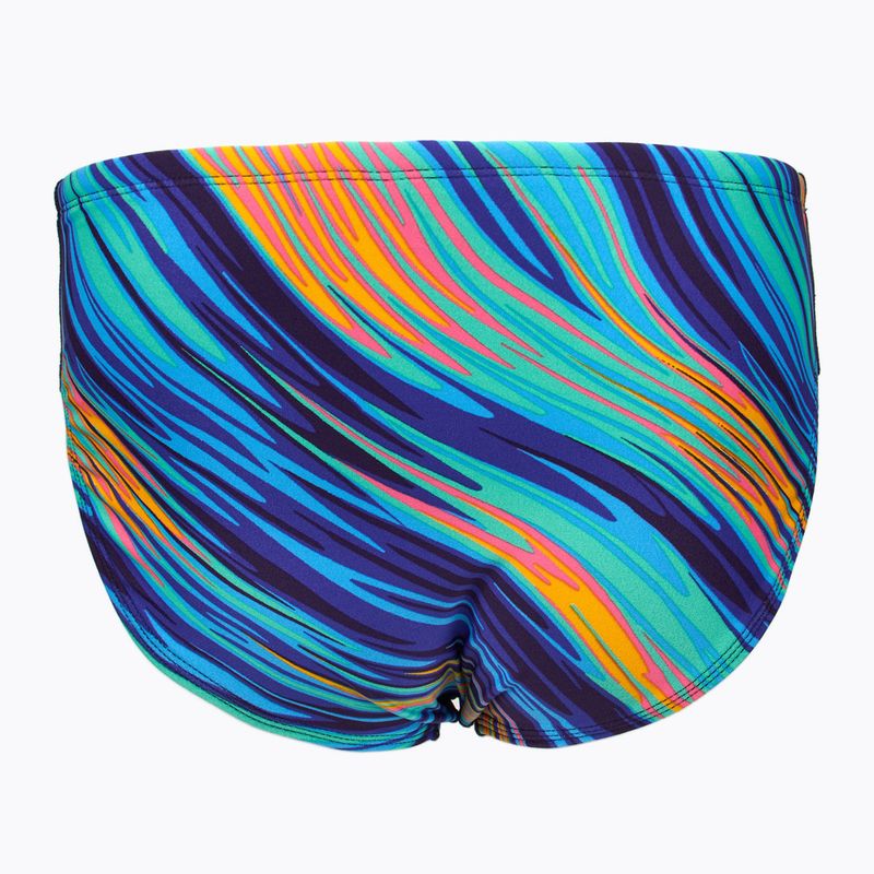 Slipuri de înot pentru bărbați TYR Durafast Elite Riptidal Briefs teal/orange 2