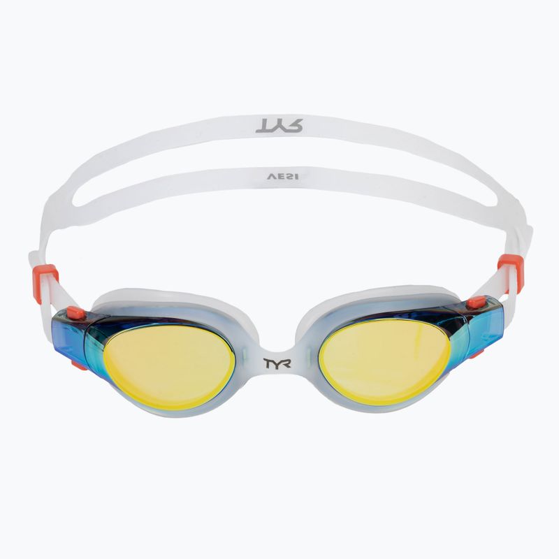 Ochelari de înot TYR Vesi Mirrored gold/white 2