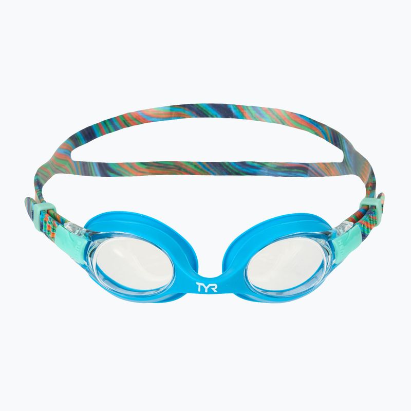 Ochelari de înot pentru copii TYR Swimple Printed teal/orange 2