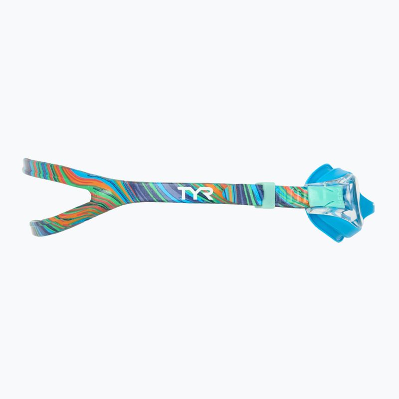 Ochelari de înot pentru copii TYR Swimple Printed teal/orange 3