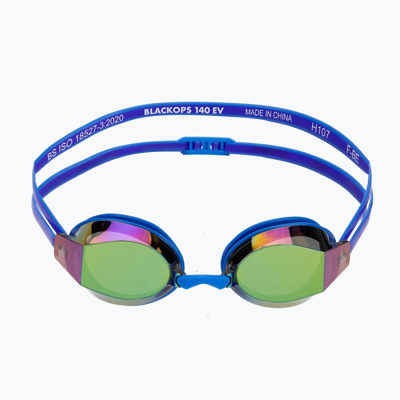 Ochelari de înot pentru femei TYR Blackops 140 Ev Racing Mirrored royal/light blue 2