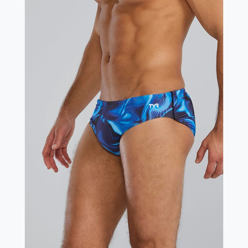 Slipuri de înot pentru bărbați TYR Durafast Elite Waveform Brief blue 4