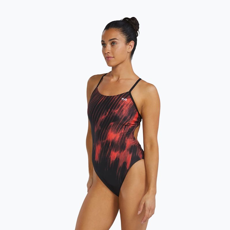 Costum de baie întreg femei Tyr Durafast Elite Cycloid Diamondfit red 3