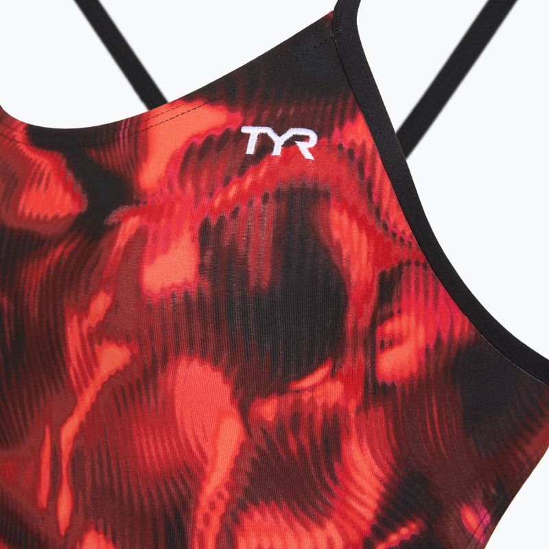 Costum de baie întreg pentru femei TYR Durafast Elite Waveform Cutoutfit red 3
