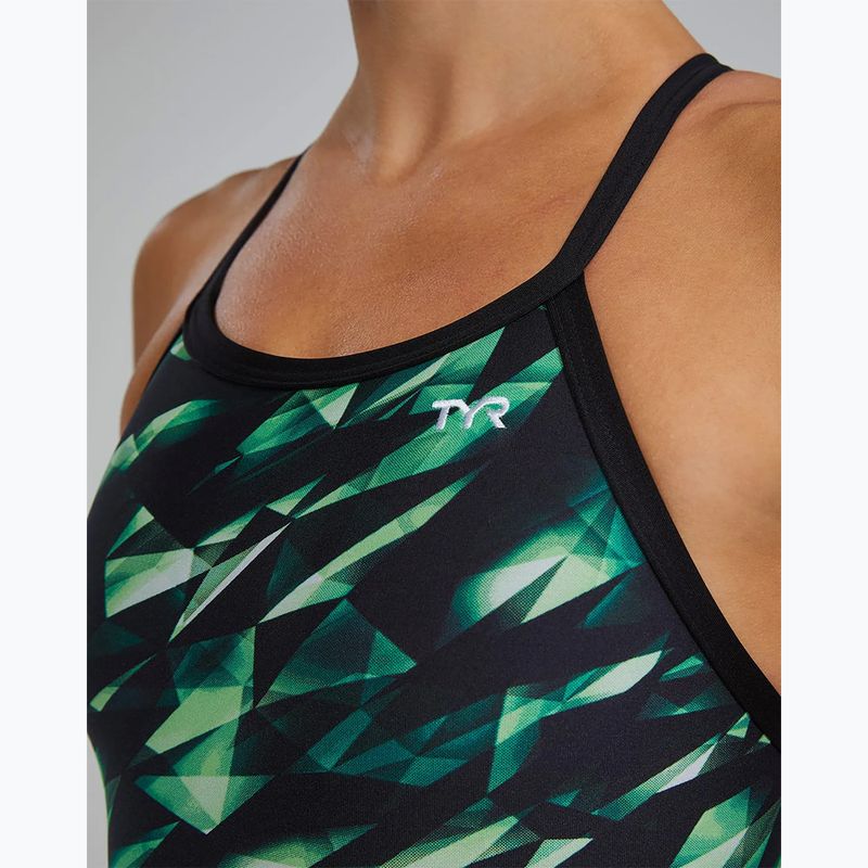 Costum de baie întreg pentru femei TYR Durafast Elite Triadic Diamondfit green 9