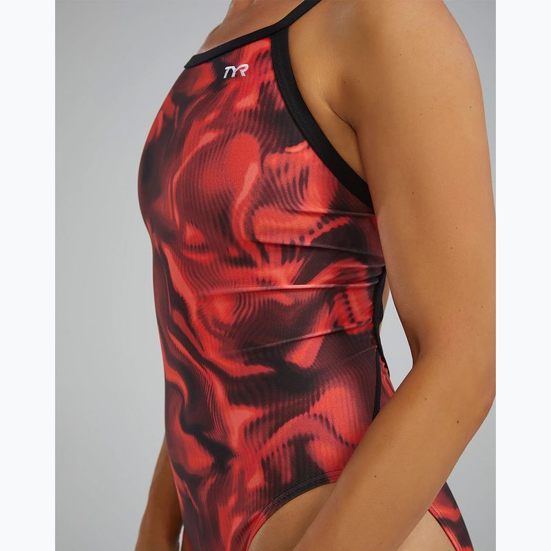 Costum de baie întreg damă Tyr Durafast Elite Waveform Diamondfit red 7