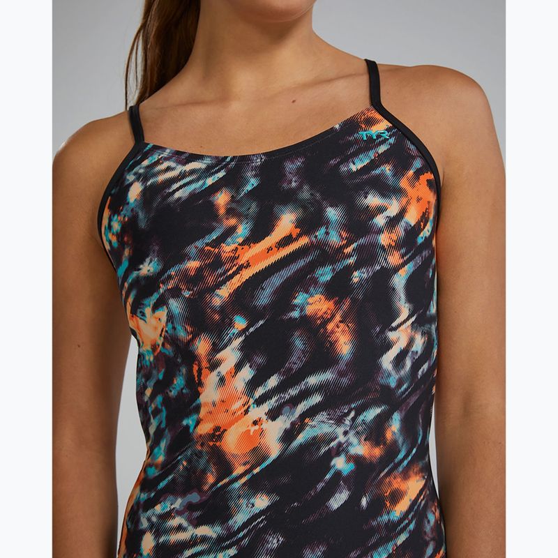 Costum de baie întreg pentru femei Tyr Durafast Elite Validus Cutoutfit orange/aqua/black 5