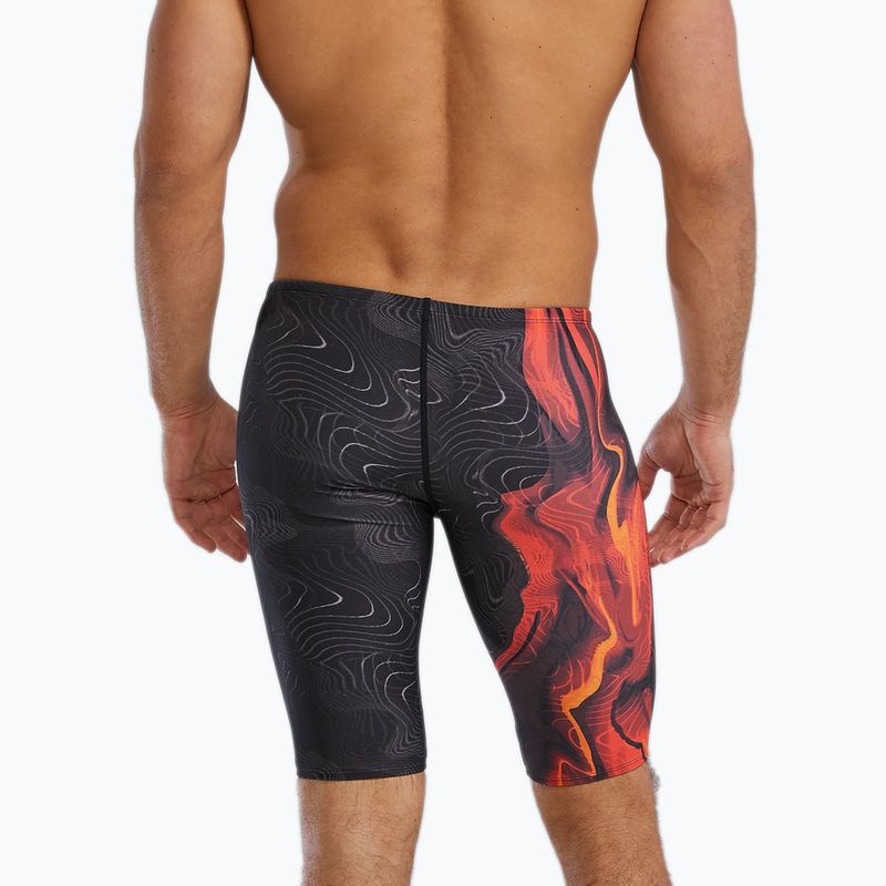 Pantaloni scurți de înot pentru bărbați Tyr Durafast Elite Firestorm metalic fire metallic fire 2