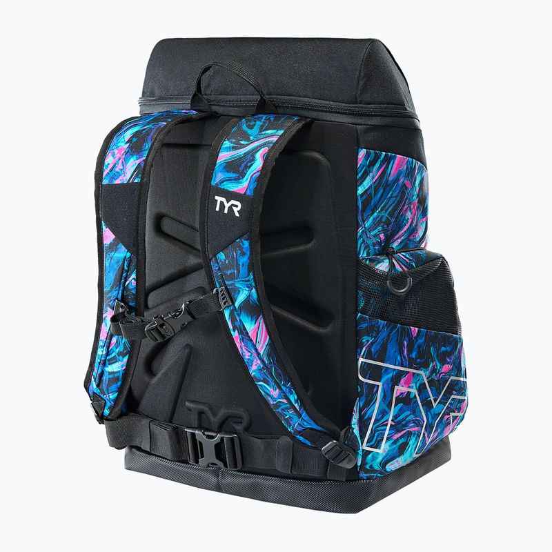 Rucsac de înot TYR Alliance Printed 45 l blue/pink marmais 2