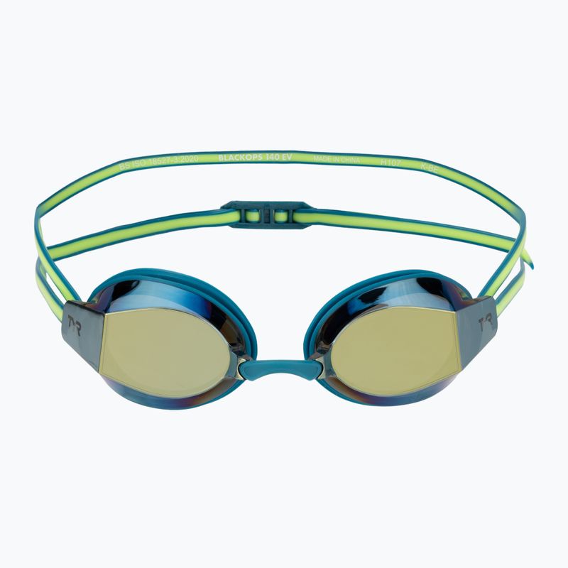 Ochelari de înot TYR Blackops 140 Ev Racing Mirrored turquoise/lime 2
