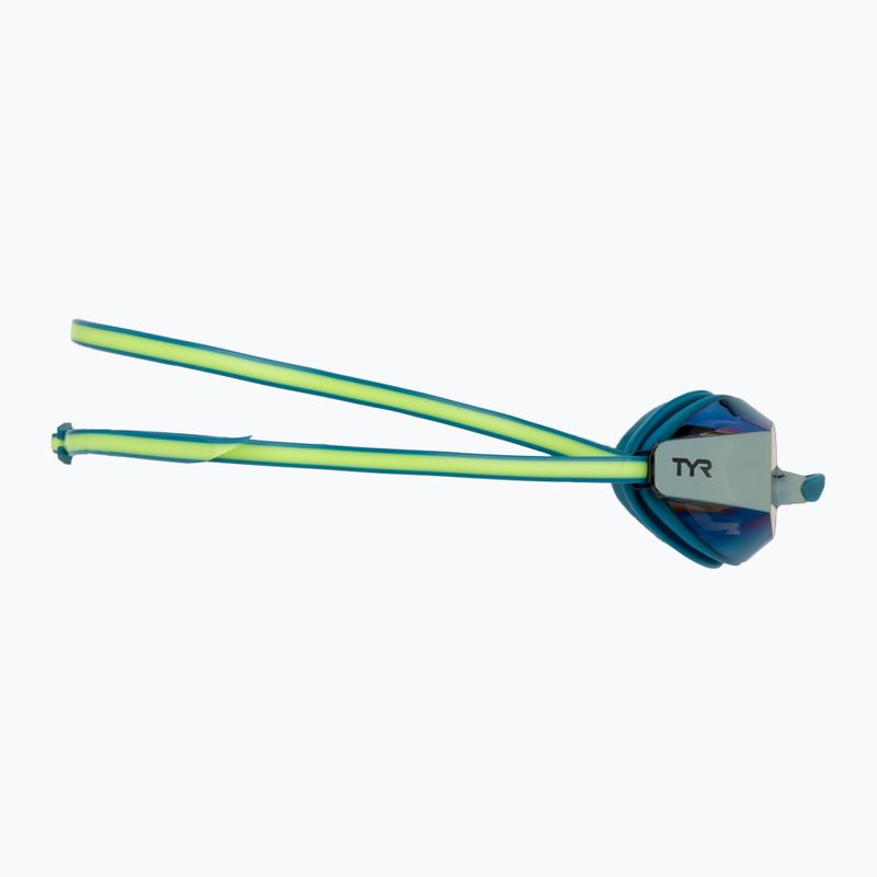 Ochelari de înot TYR Blackops 140 Ev Racing Mirrored turquoise/lime 3