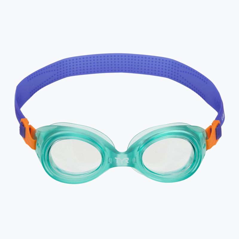 Ochelari de înot pentru copii TYR Aqua Blaze green/orange 2