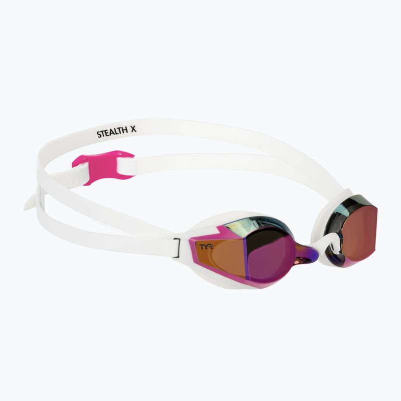 Ochelari de înot TYR Stealth-X Performance Mirrored pink/white