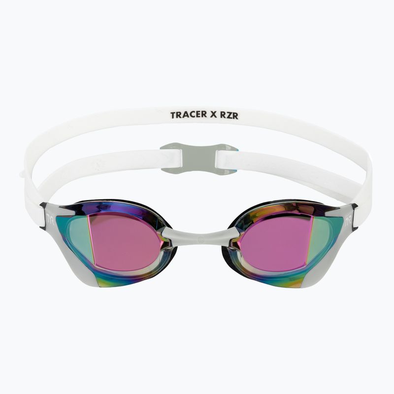 Ochelari de înot TYR Tracer-X RZR Mirrored white/grey 2
