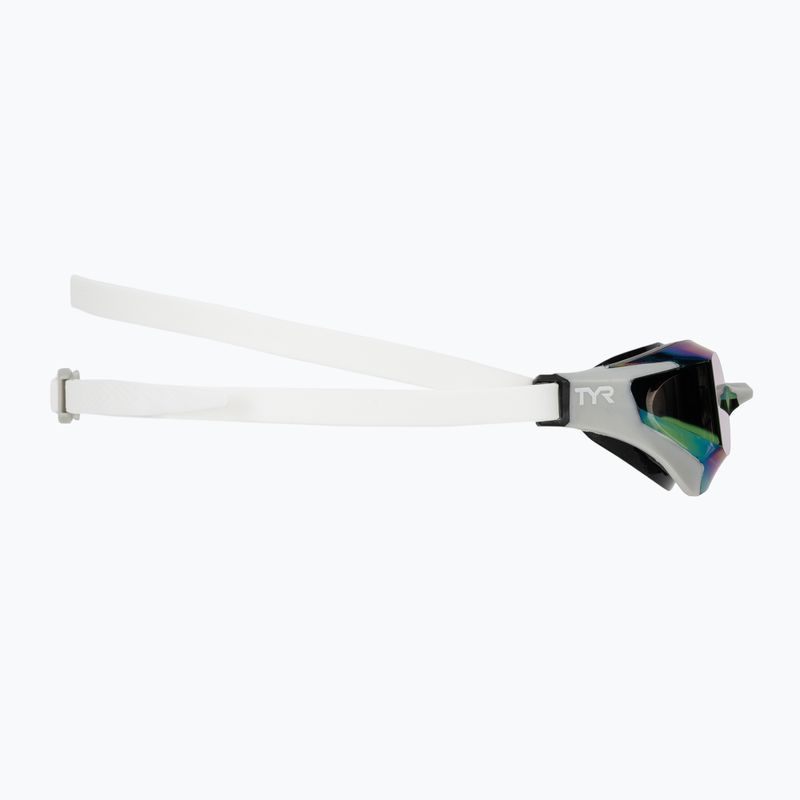 Ochelari de înot TYR Tracer-X RZR Mirrored white/grey 3