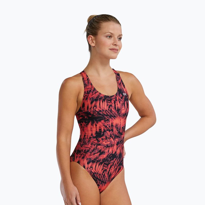Costum de baie întreg pentru femei TYR Durafast Lite Seismo Maxfit red 3
