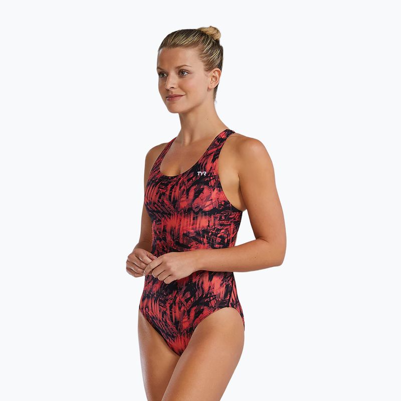 Costum de baie întreg pentru femei TYR Durafast Lite Seismo Maxfit red 4