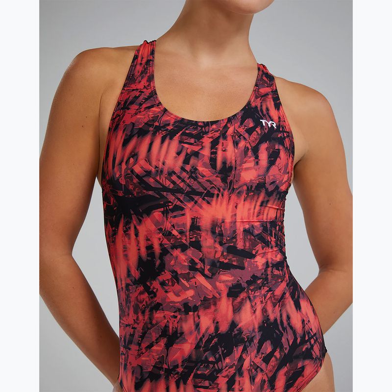 Costum de baie întreg pentru femei TYR Durafast Lite Seismo Maxfit red 5
