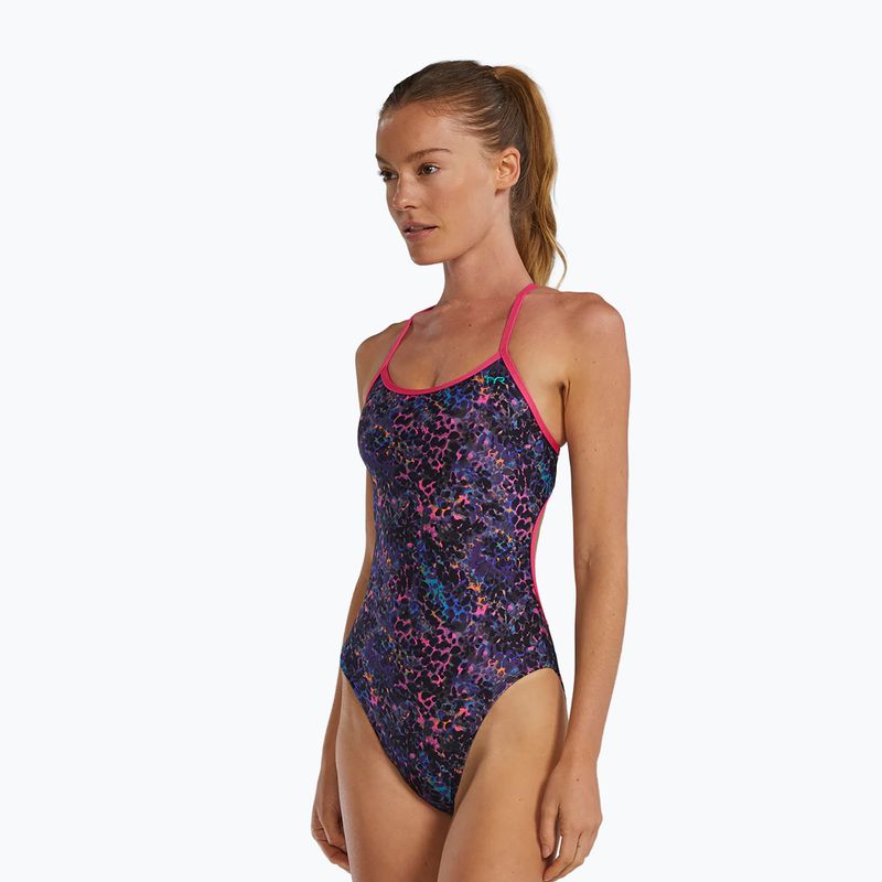 Costum de baie întreg pentru femei TYR Durafast Elite Trinityfit petunia stipple 3