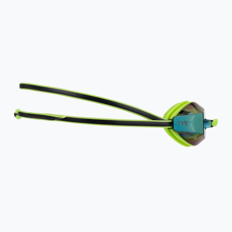 Ochelari înot TYR Blackops 140 Ev Racing Mirrored bright green/black 3