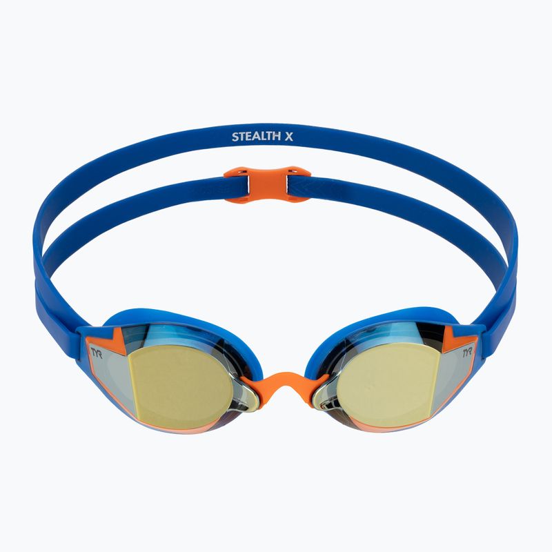 Ochelari înot TYR Stealth-X Performance Mirrored navy/gold 2
