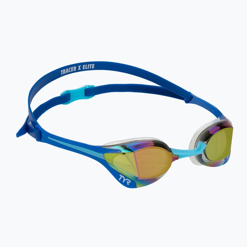Ochelari înot TYR Tracer-X Elite Racing Mirrored blue/turquoise 2