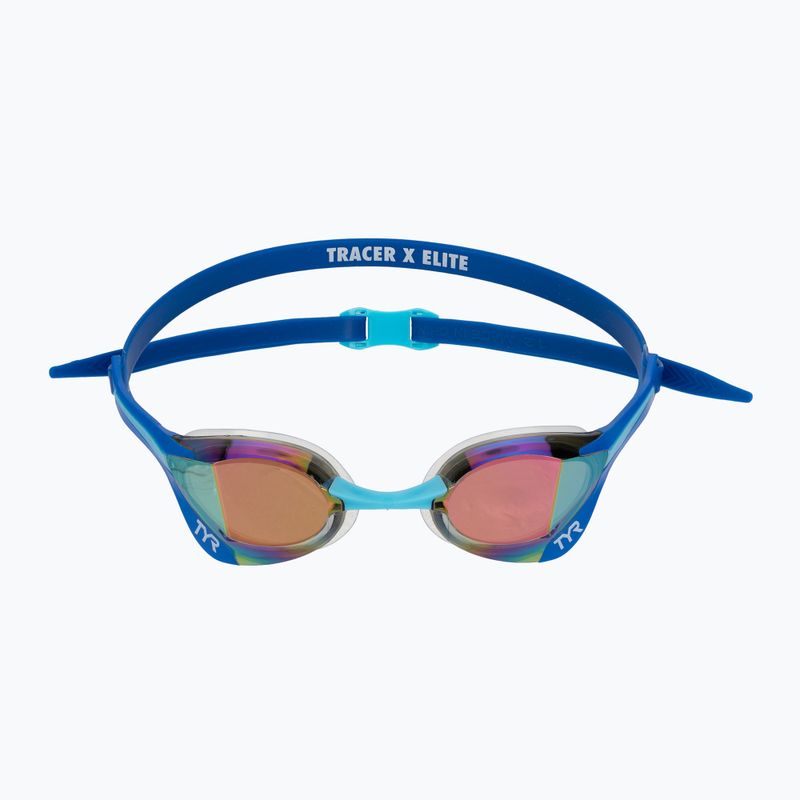 Ochelari înot TYR Tracer-X Elite Racing Mirrored blue/turquoise 3