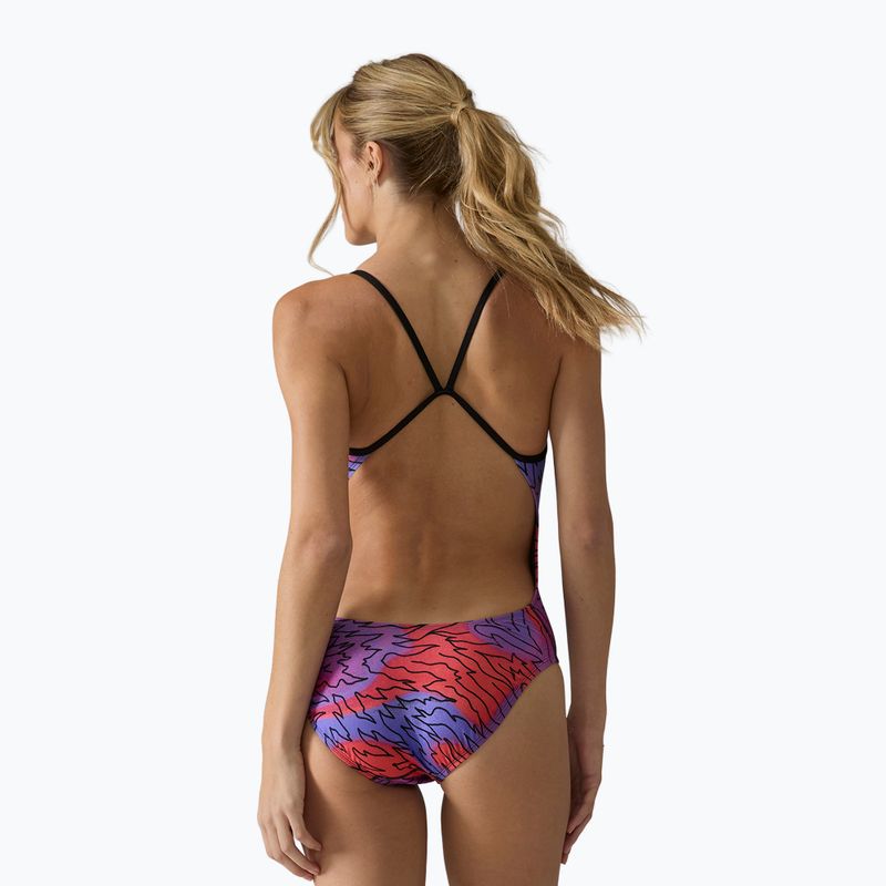Costum de baie întreg pentru femei Tyr Cutoutfit Hodori orange/purple 2